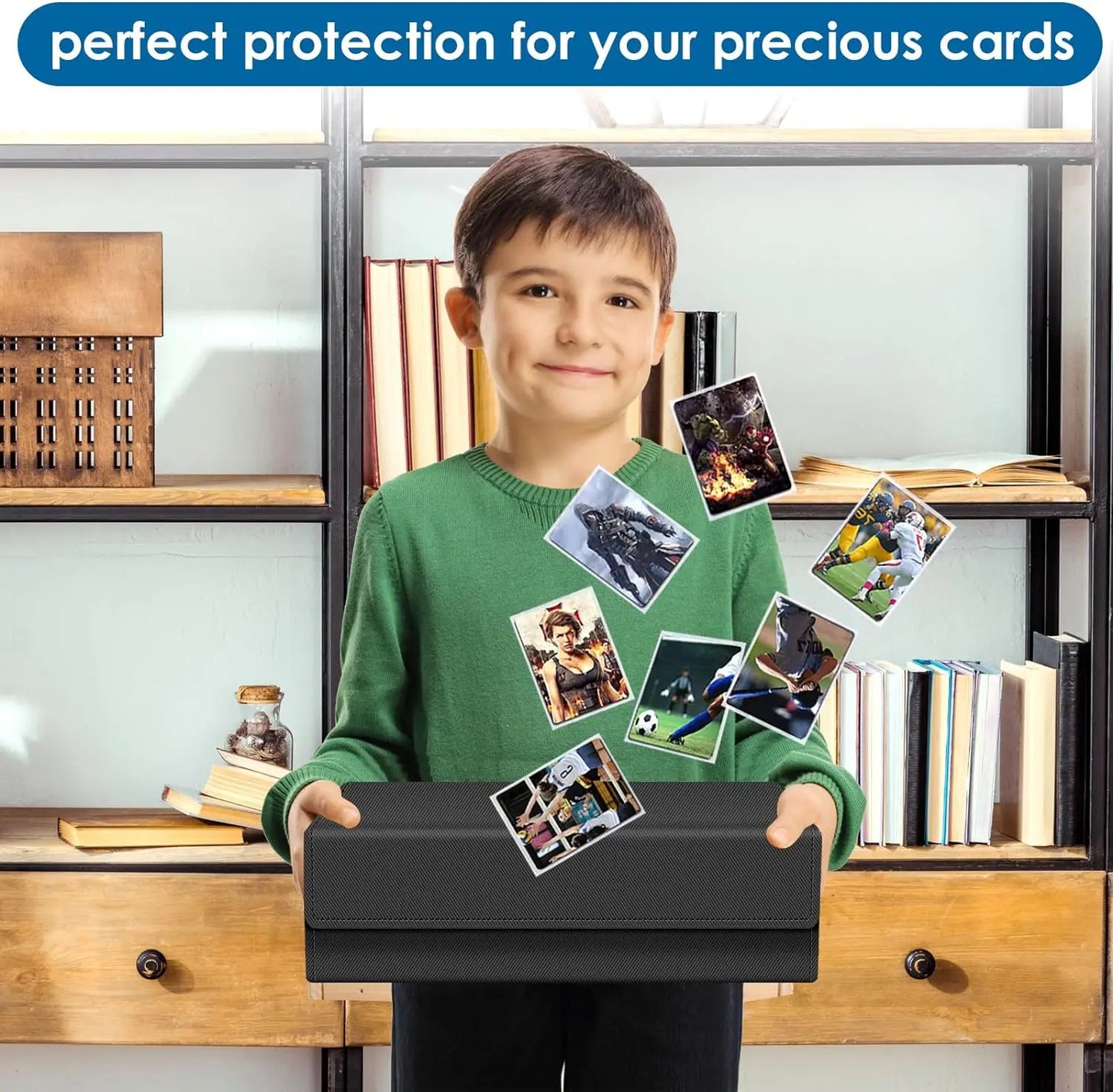 "400+ Card Deck Box with Magnetic Lid for Trading Card Games – FREE SHIPPING"