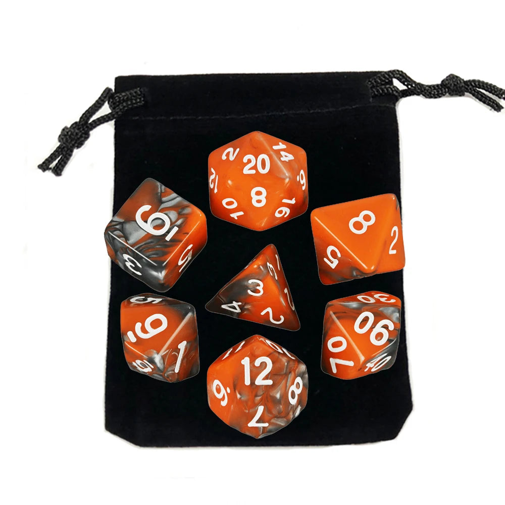 "7pcs Polyhedral Dice Set with Bag for RPG & Board Games - FREE SHIPPING"