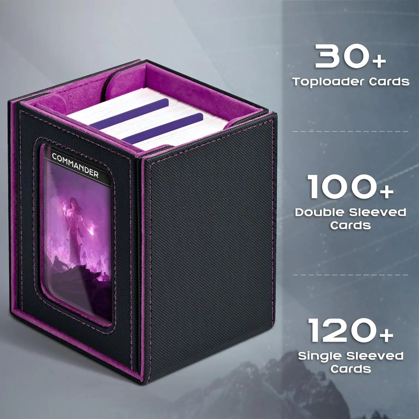 "100+ Card Deck Box with Display Window for Trading Card Games – FREE SHIPPING"