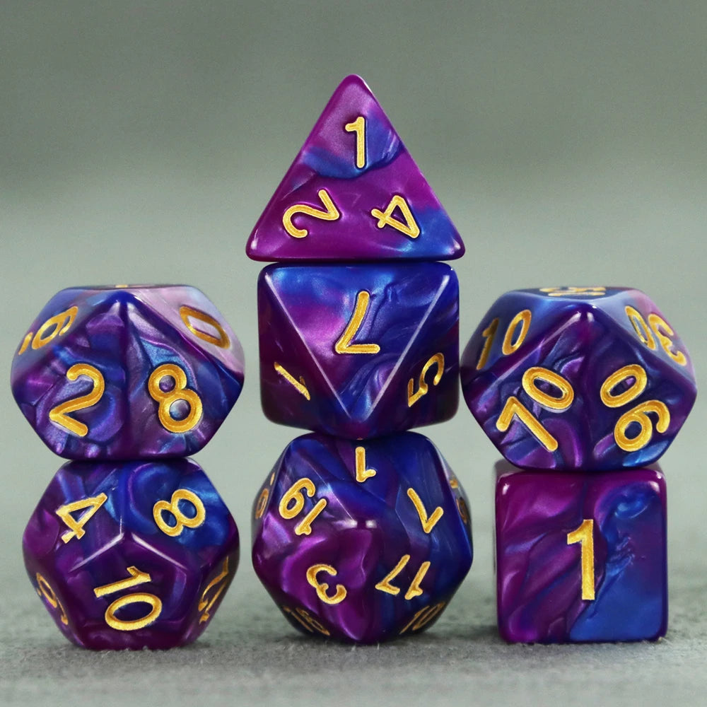 "7pcs Polyhedral Dice Set with Bag for RPG & Board Games - FREE SHIPPING"