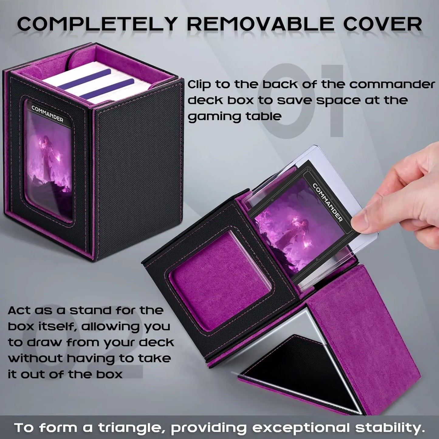 "100+ Card Deck Box with Display Window for Trading Card Games – FREE SHIPPING"
