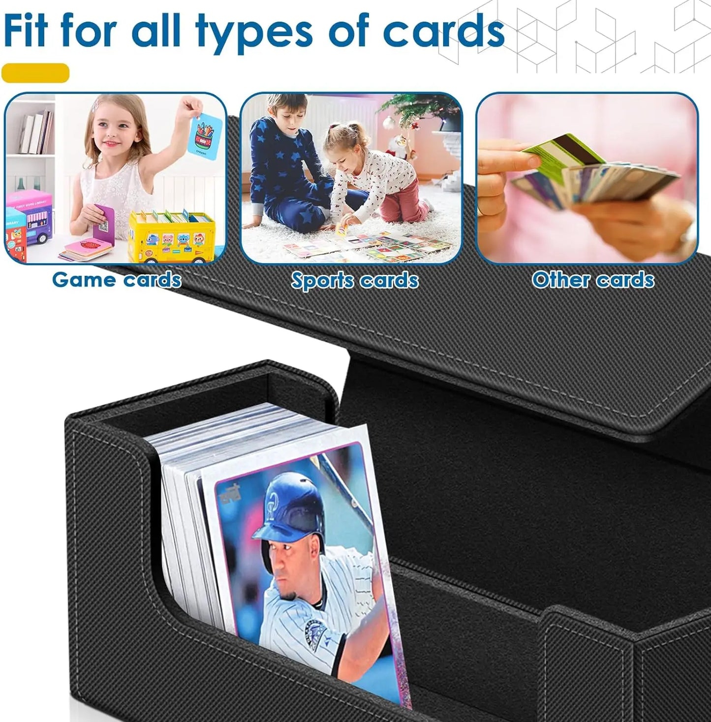 "400+ Card Deck Box with Magnetic Lid for Trading Card Games – FREE SHIPPING"