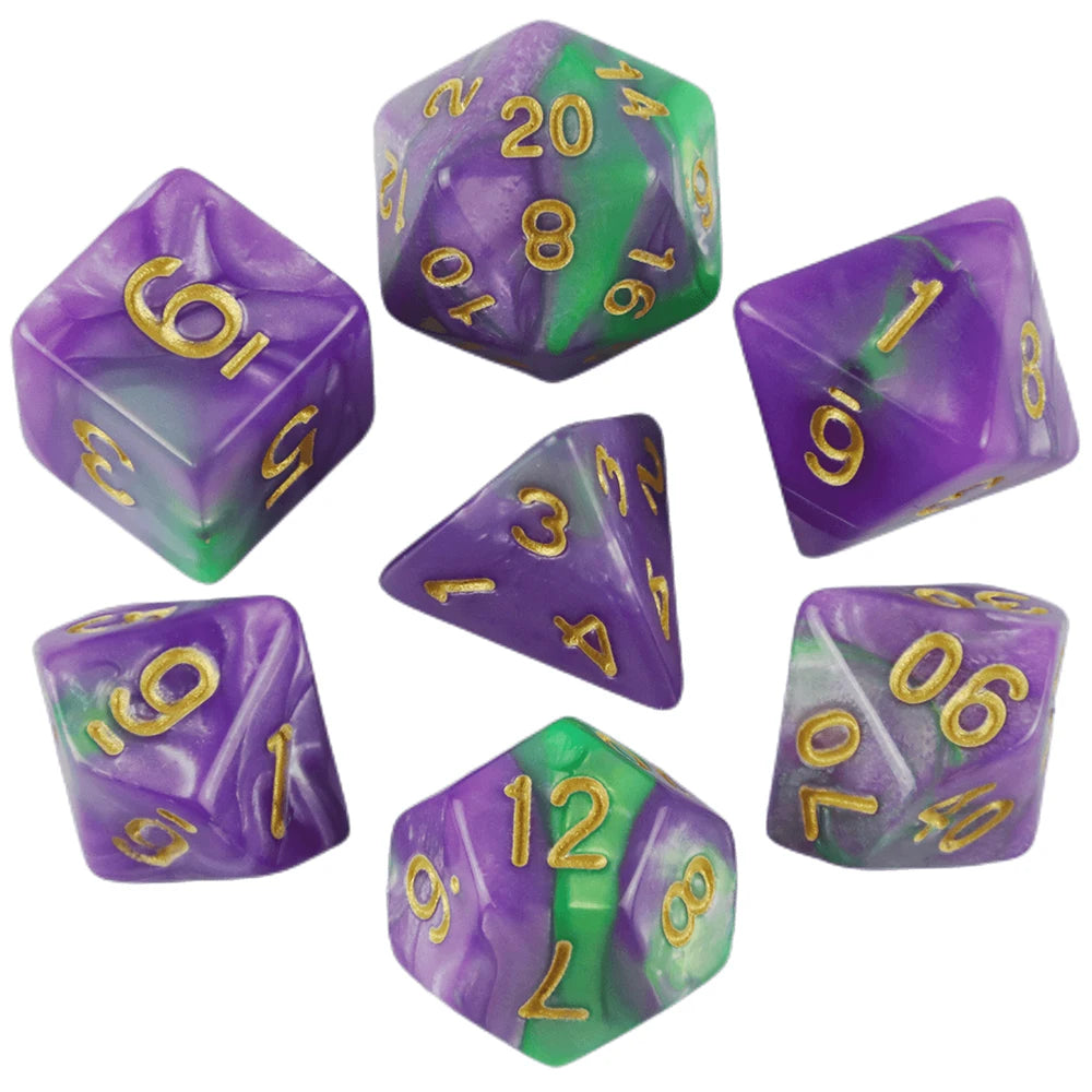 "7pcs Polyhedral Dice Set with Bag for RPG & Board Games - FREE SHIPPING"
