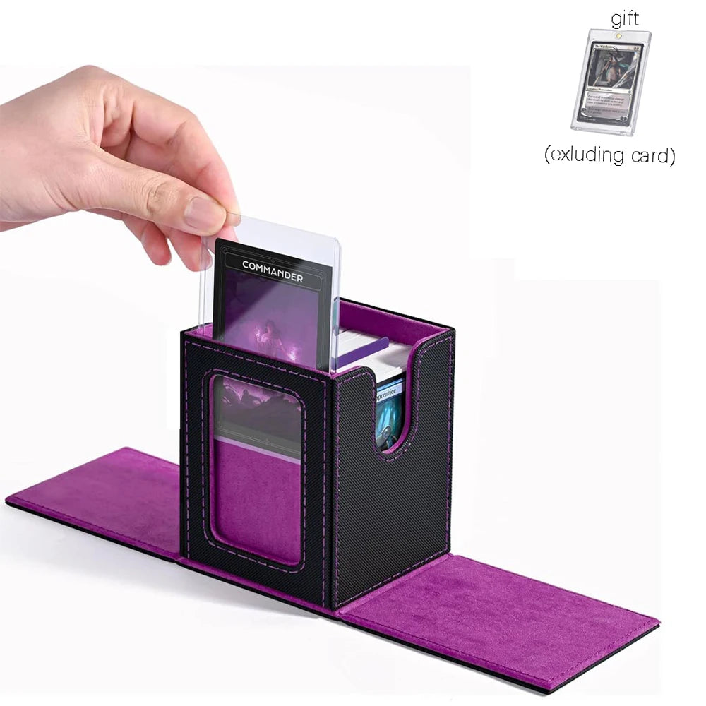 "100+ Card Deck Box with Display Window for Trading Card Games – FREE SHIPPING"