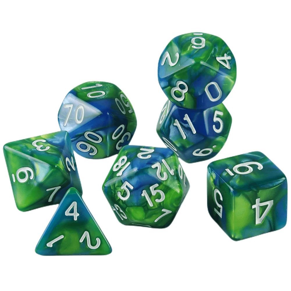 "7pcs Polyhedral Dice Set with Bag for RPG & Board Games - FREE SHIPPING"